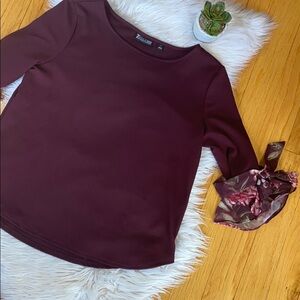 New York & Company top floral print flare sleeves